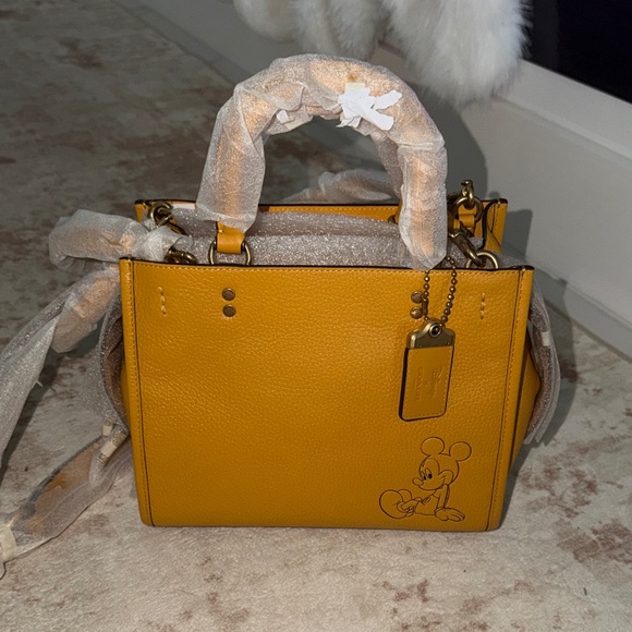 Coach Yellow Satchel with Mickey Mouse Design - Picture 5 of 5